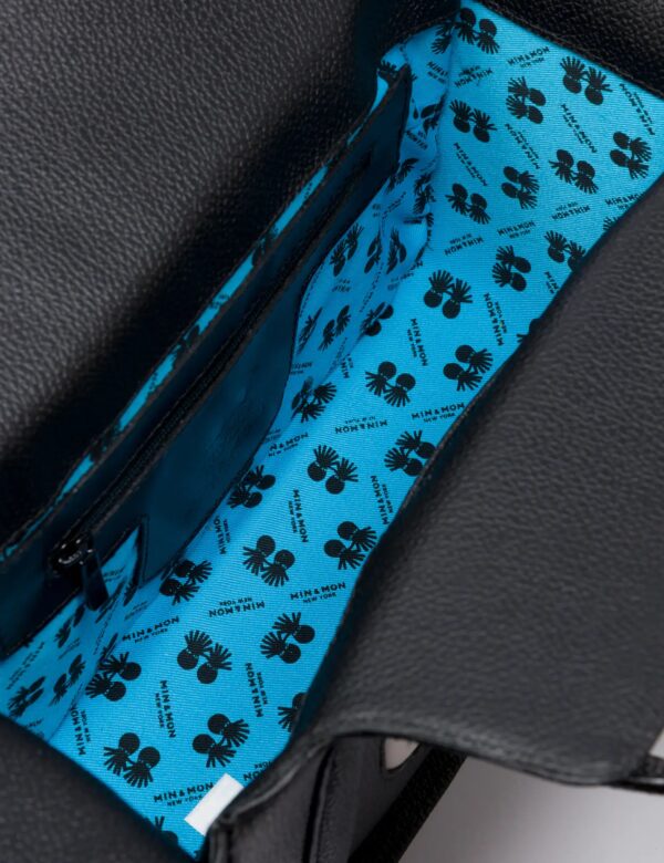 Benji Medium Crossbody Black Leather Bag - Look Up 👀