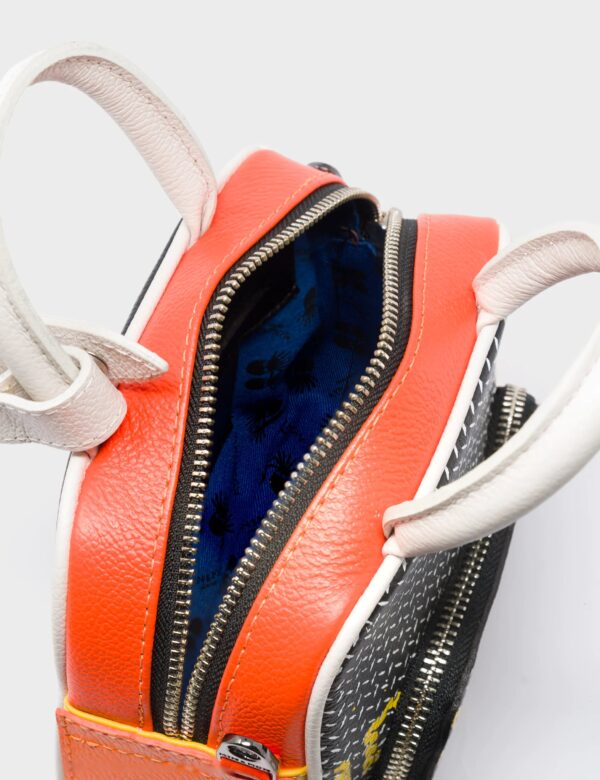 Marino Mini Crossbody Vermillion  Leather Bag - Subway Platform Design